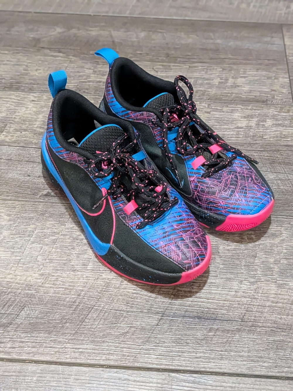 Nike Kids' Black/Blue/Pink Athletic Sneakers (Zoom Freak 5)